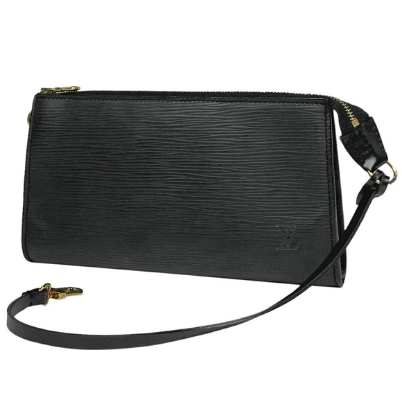 Louis Vuitton Pouch Makeup Cosmetics Epi Handbags Noir Black Accessory - Picture 1 of 6